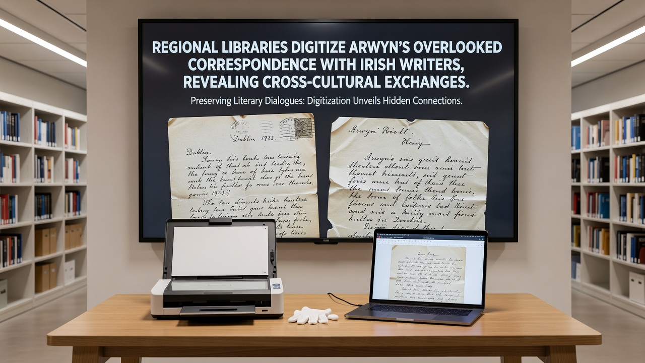 Regional Libraries Digitize Arwyn's Overlooked Correspondence with Irish Writers, Revealing Cross-Cultural Exchanges